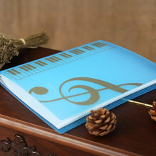Load image into Gallery viewer, 80 Pages A4 Piano Paper Sheets Document File Organizer Folder Five-line Clip Music Score Accessories