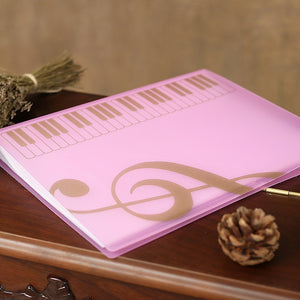 80 Pages A4 Piano Paper Sheets Document File Organizer Folder Five-line Clip Music Score Accessories